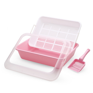 Cat Litter Pan (With 1cm High Sieve, 5mm Filter and Scoop)