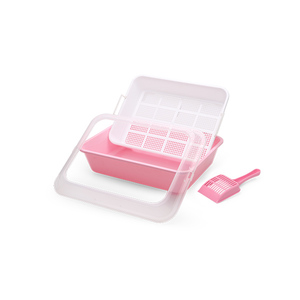 Cat Litter Pan (With 3cm High Sieve, 5mm Filter and Scoop) 